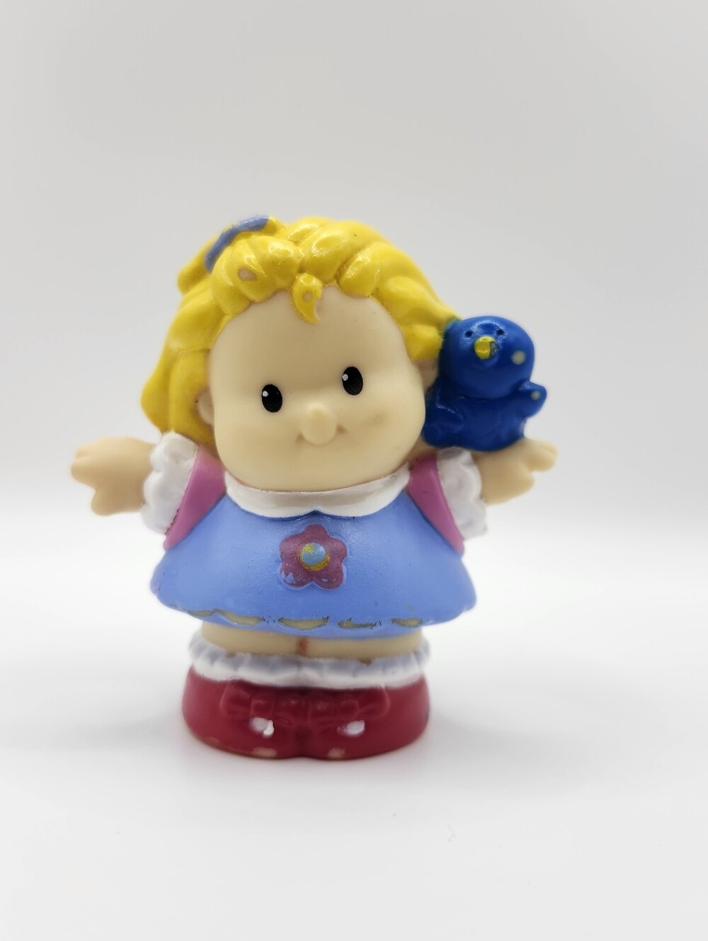 Little People Sarah Lynn School Girl Pink Back Pack Blue Bird Early 2000 Vintage